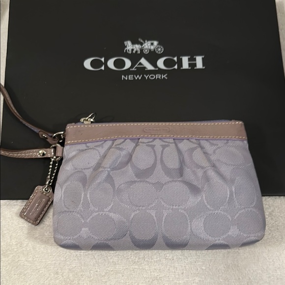 Coach Handbags - Coach lavender Wristlet Bag